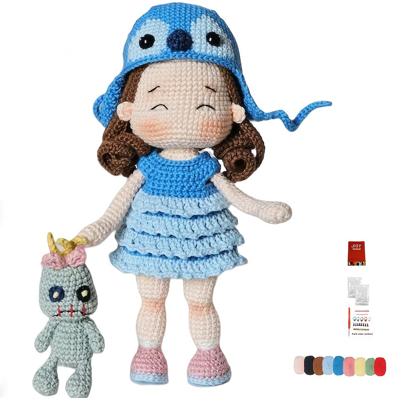Princess Crochet Kit for Beginners,Adult Step-by-Step Tutorial Handicraft DIY Kit,Birthday and holiday gifts,Cute and Fun Modern Home Decor