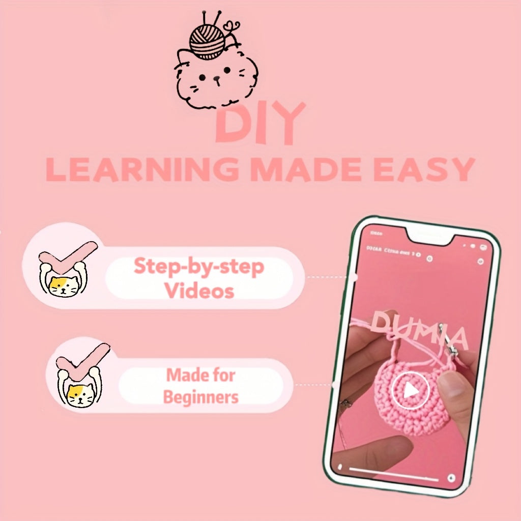 2Pieces/Set,Beginner DIY Crochet Hook Set(Non-Finished Product),Girl with Headband Crochet Kit,Funny Girl Knitting Kit,Adjustable Headband,Comes with step-by-step video tutorials,DIY Birthday Gift、Thanksgiving Gift、Wedding Decorations,Indoor Decorations!