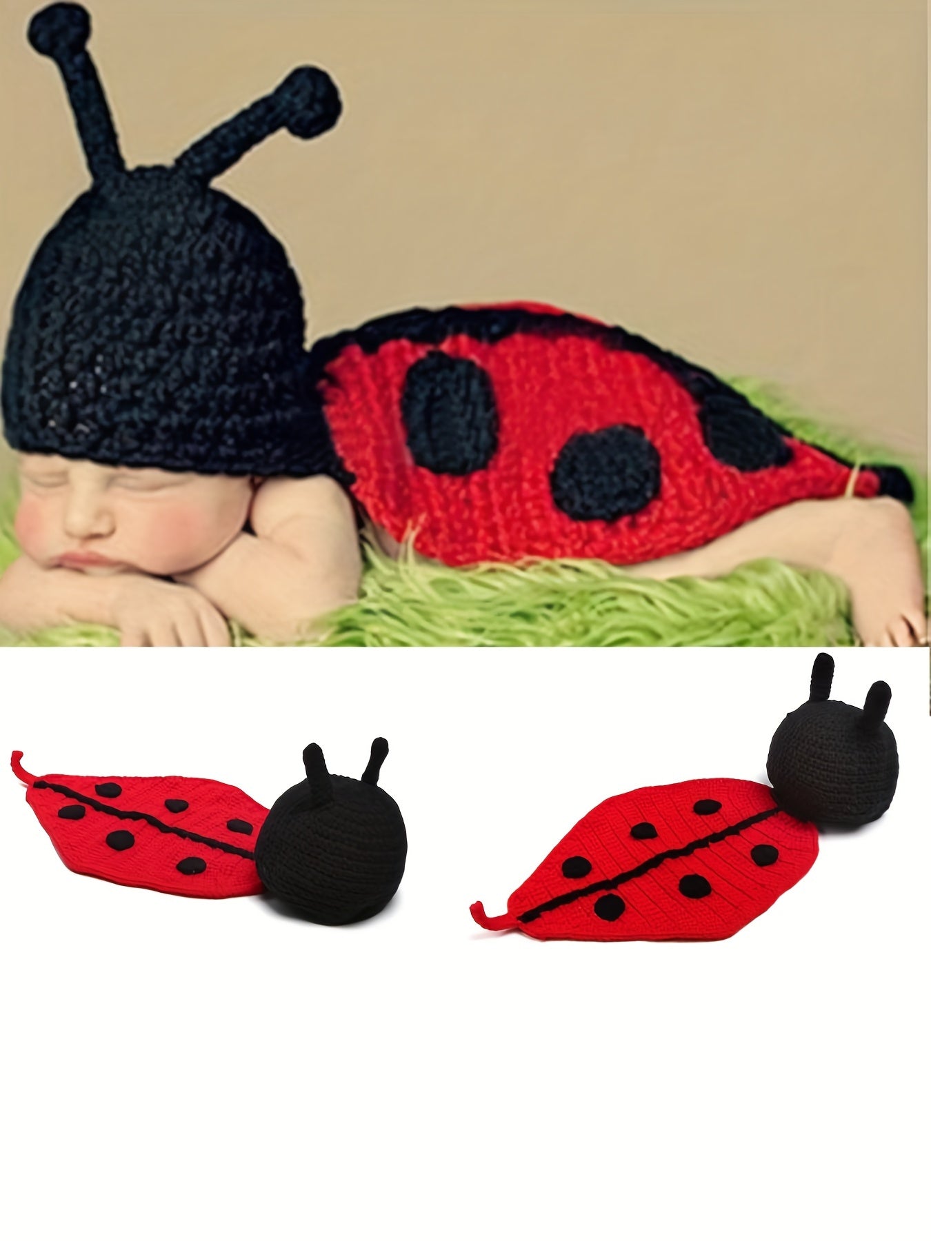 Handwoven Photography Costume One-piece Beetle Children's Hundred Days Photo Outfit