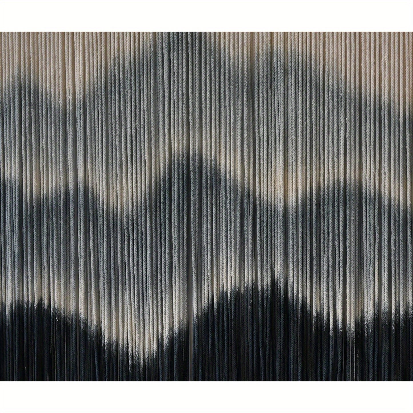 【Family relaxation】Large Bohemian Macrame Wall Hanging Canvas - Stripes、Gradient Blue and Black Fiber Art,Perfect for modern home decor,51Inches Wide x 31Inches Long,Cotton material,Bohemian Home Decor|Striped Pattern|Handmade Textile Products,McLamy Wall