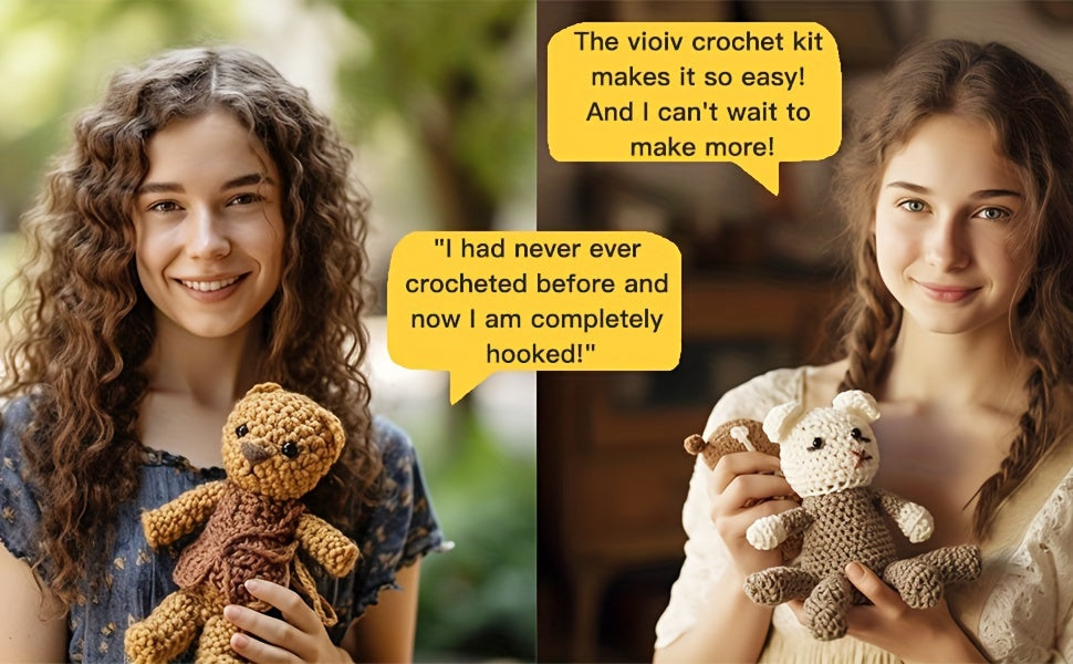 Vioiv 1Pcs Virgin of Guadalupe crochet kit For beginners-Crochet Amigurumi Kit-Adult Crochet Handcraft DIY Animal Crochet Kit for Beginners-Includes complete beginner instructional videos- Handmade Crochet For Craft Lovers, Crochet Kit For Adults, DIY Cro