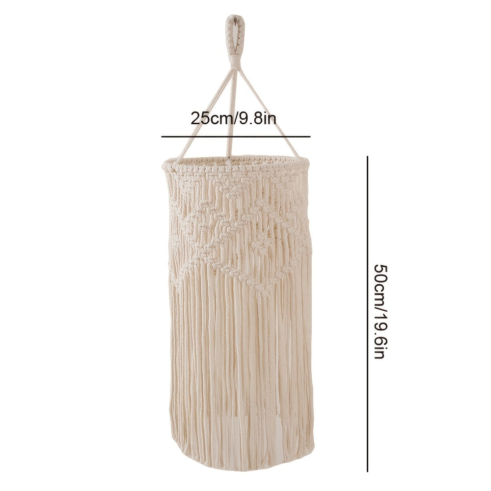 1Bohemian Art Decor Handwoven Tassel Hanging Lampshade,Decorative Pendant Lampshade - Cloth,No need to control,No Power Or Battery Required(Lamps not included)
