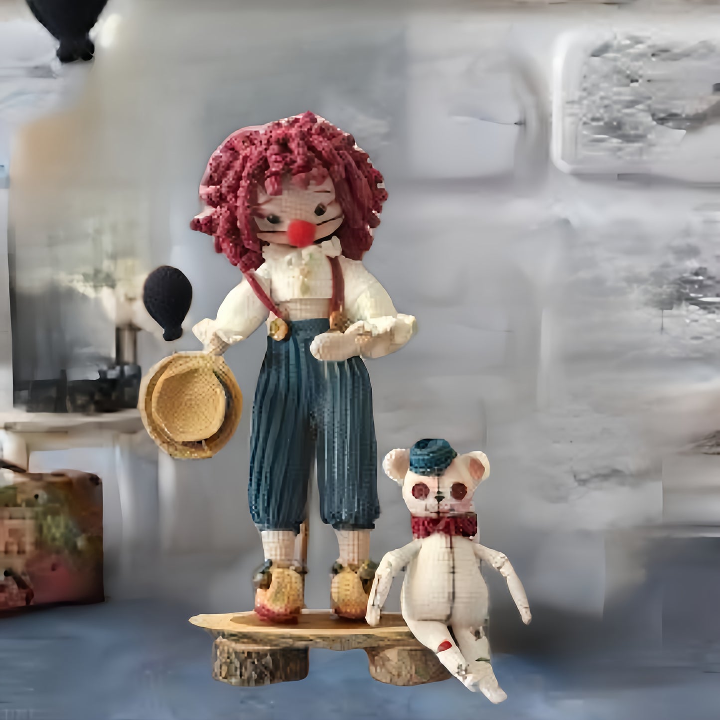 Suitable for experienced crochet crafters little boys and dolls DIY Crochet Kit,Includes complete handmade kit、Yarn and hook,Including crochet tutorial steps,It's the perfect home decor gift,It's also a delightful gift for handicraft enthusiasts,Christmas
