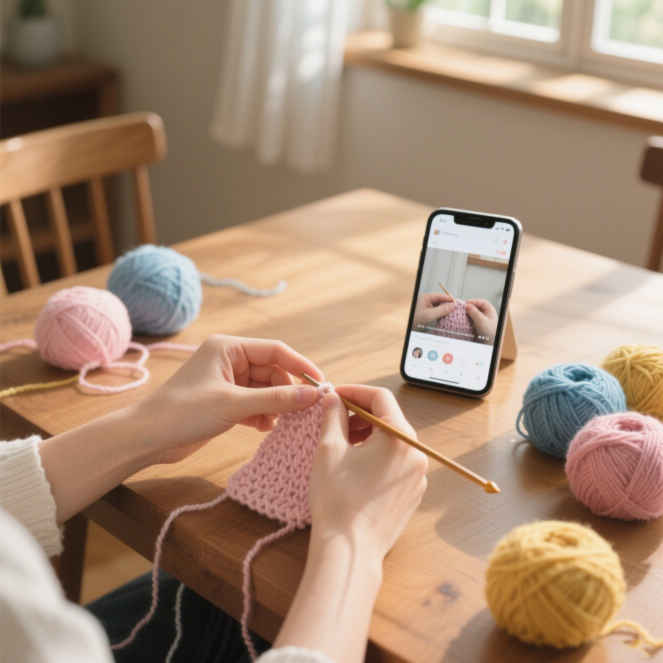 2Set of Materials for Dancing Bun Hairstyles for Girls,Beginners can easily get started | Includes full set of tools(Crochet+Wool+Accessories)| Birthday Gift for Best Friend/Valentine's Day Commemoration/Christmas Party Decorations | Bilingual Illustrated
