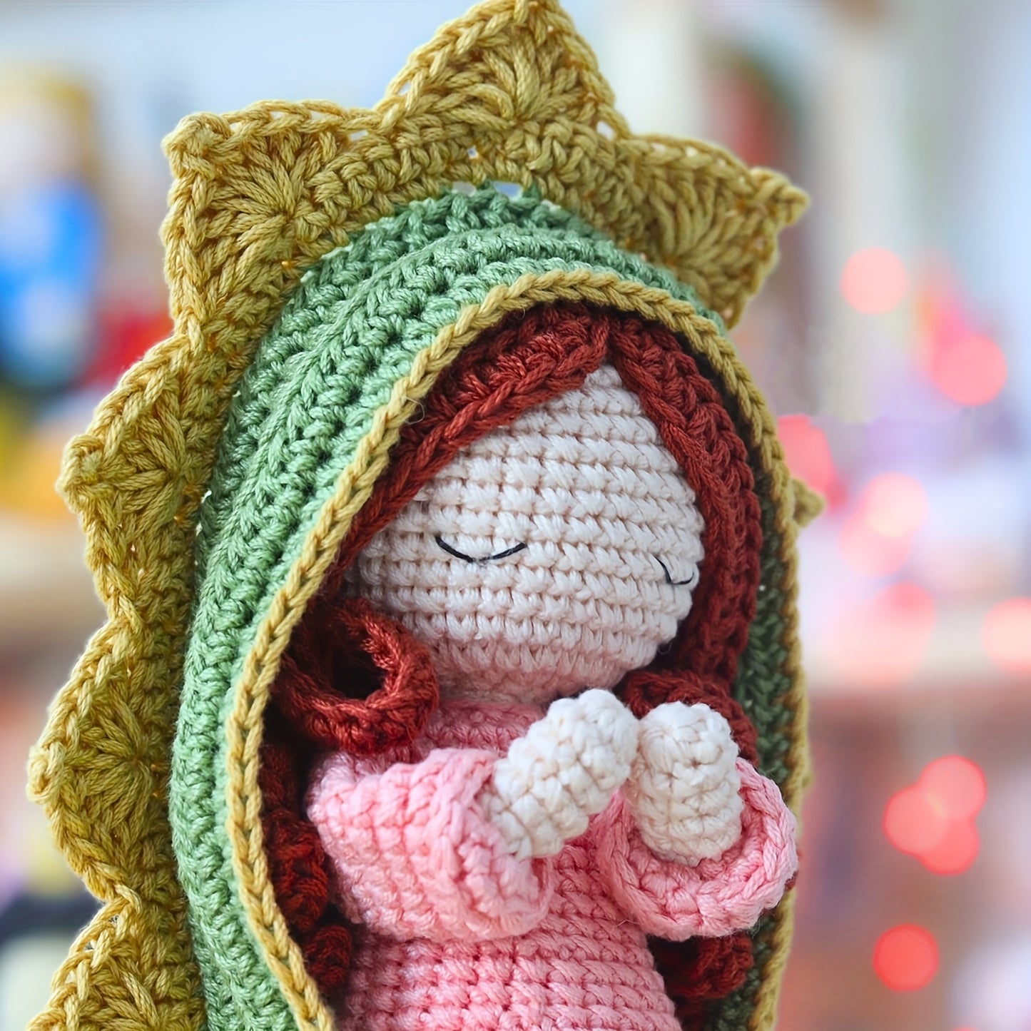 Vioiv 1Pcs Virgin of Guadalupe crochet kit For beginners-Crochet Amigurumi Kit-Adult Crochet Handcraft DIY Animal Crochet Kit for Beginners-Includes complete beginner instructional videos- Handmade Crochet For Craft Lovers, Crochet Kit For Adults, DIY Cro