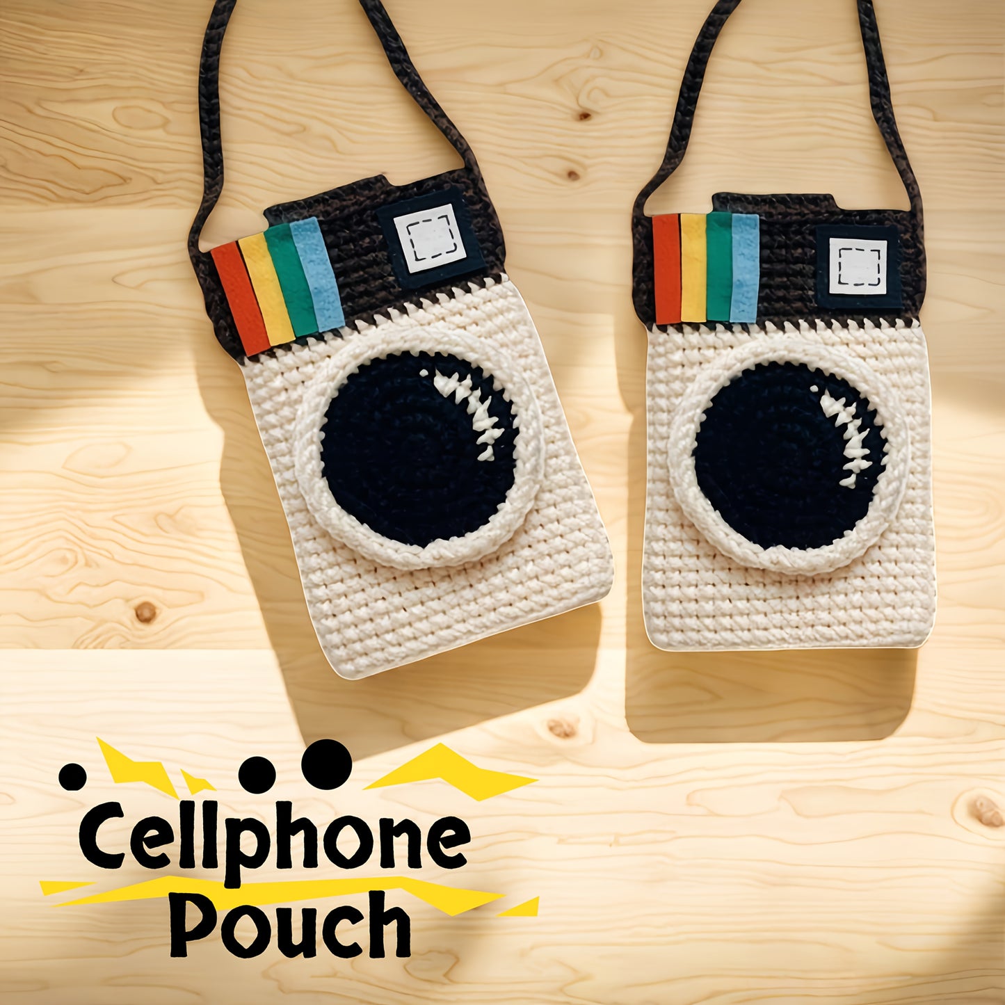 1Beginner Crochet Kit for Phone Bag,Includes English instructional videos,Adult Crochet Tools,Birthday Gift、Party Gift、Christmas Gift