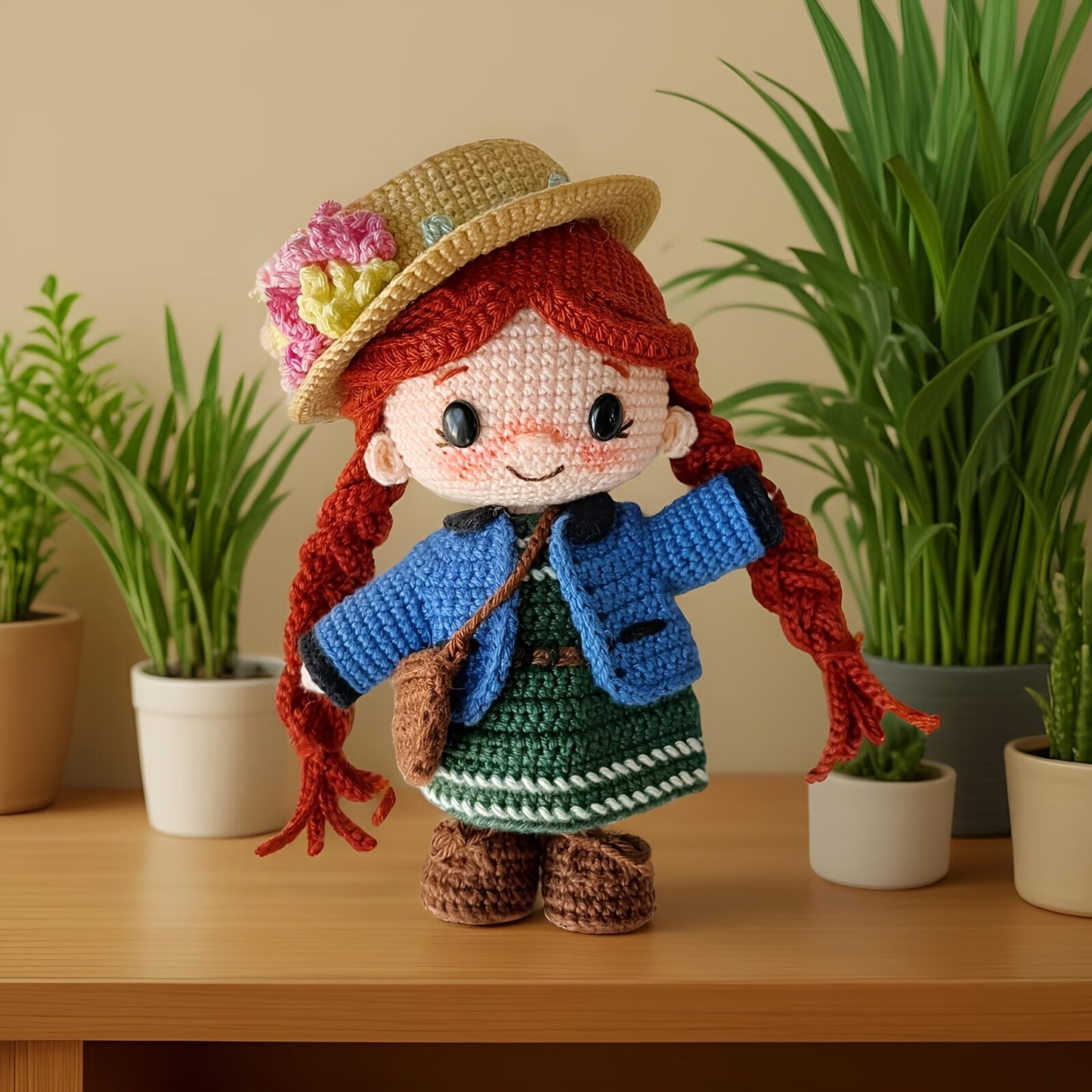 This Set1Set of Cute Green Roof Annie and Red Hair Twin Princesses Suitable for Little Princesses' DIY Outfits。It's a very interesting crochet kit for adults,Comes with Step-by-Step Video Tutorial,Suitable for experienced beginner crochet enthusiasts。 DIY