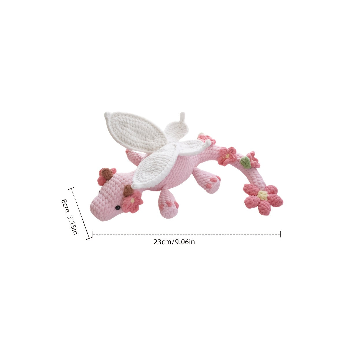 A set of pink flying dragons DIY Crochet Hook Set,Suitable for Beginners、Handicraft Enthusiast,Crochet Kit for Adults,DIY Adult Crafts,Birthday Valentine's Day Holiday Gifts,Cute and Fun Home Decor Ornaments-Non-Finished Product