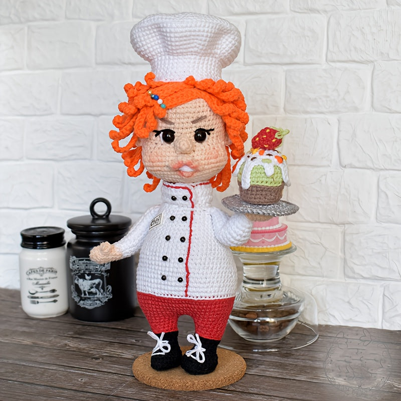 2Chef's Hook and Line Set,Suitable for Beginners - Crochet Thread Set,With enhanced softness thread,Easy-to-follow video tutorials,Four Seasons Handmade,Mixed Pigment Fabric Material