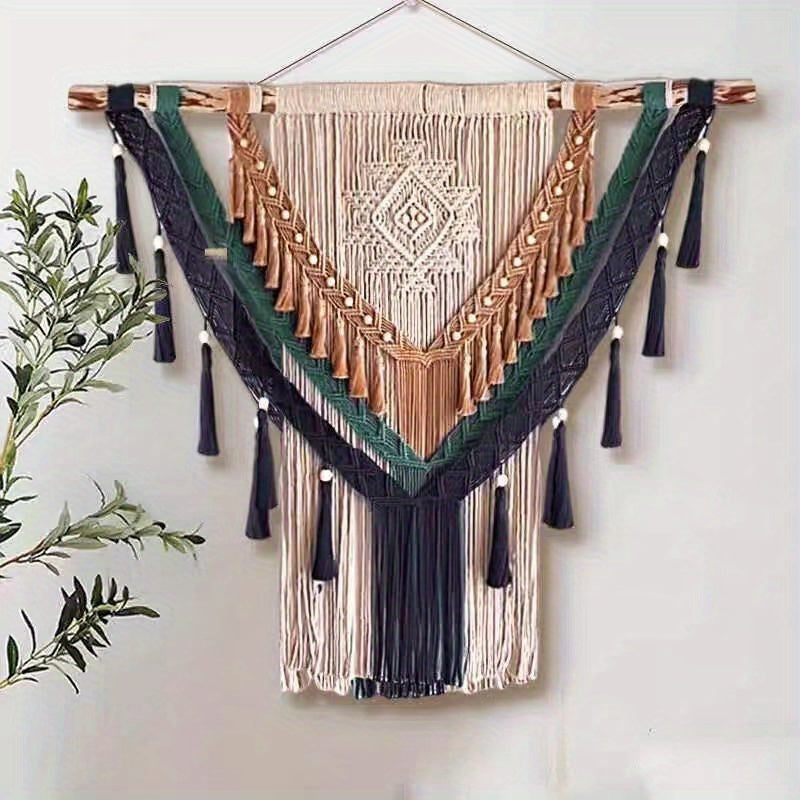 Beautiful Ethnic Exotic Handwoven Tapestry,For TV background and bedroom decoration——Embrace Nordic Soft Style in Your Space
