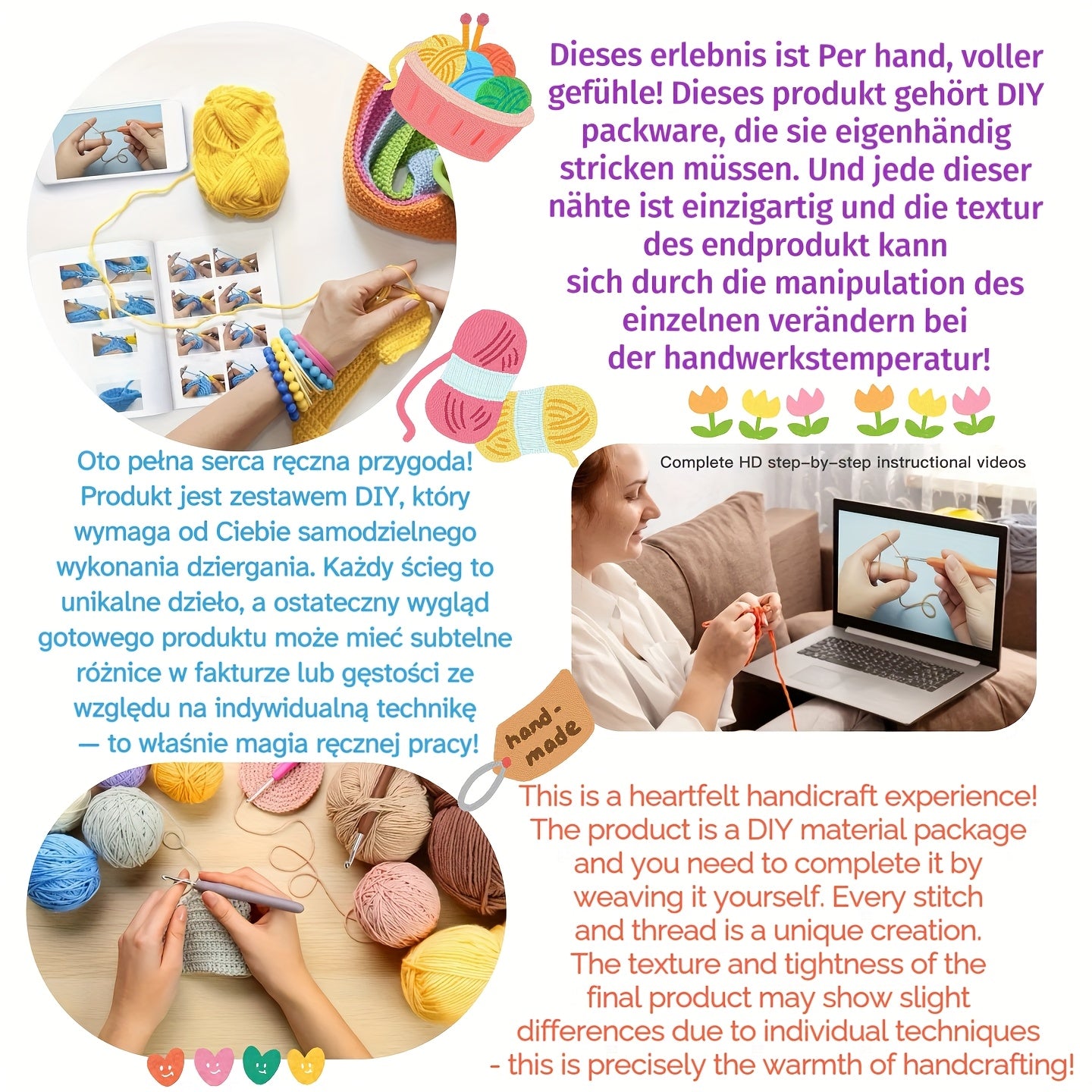2Pieces/Set,Adult Handmade DIY Crochet Kit,Wearing a coat with a frog and duck,Non-Finished Product,With Step-by-Step Text Tutorial,Cute and Fun Spring Home Office Desk Decorations,Easter Christmas Valentine's Day Mother's Day Father's Day Party Favors Bi