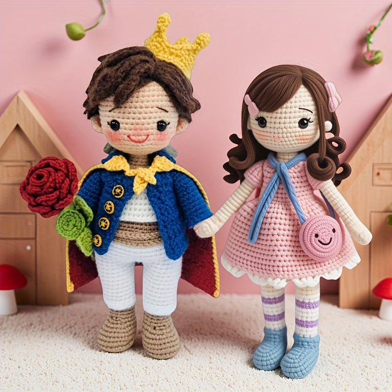 2pcs Crochet Set for Couples & English Teaching - DIY Handmade Table Decoration, Backpack Pendant, Ideal for Birthdays, Christmas & All-Year Gifts, Crochet Kits|Playful Design|Interactive Crafting, Crochet Accessorie