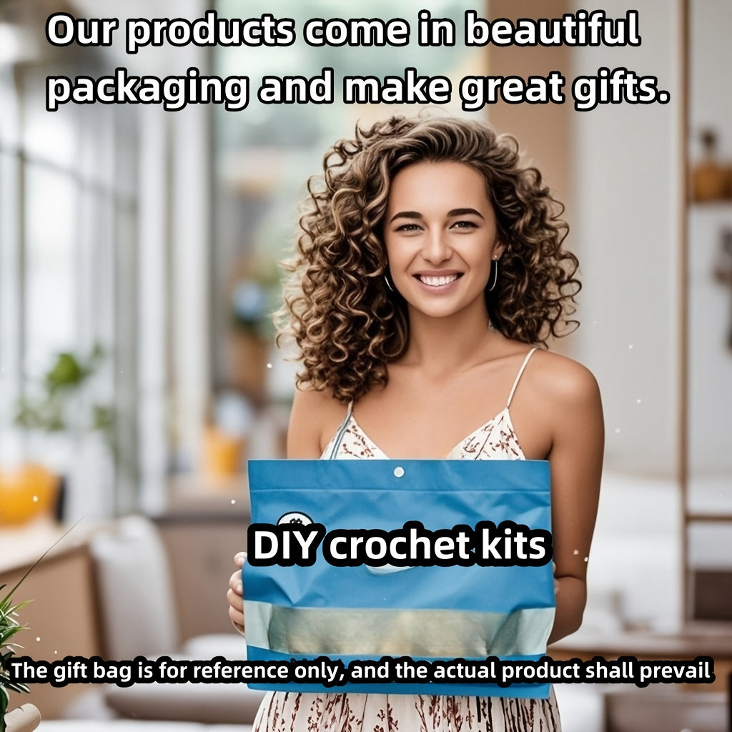 1Crochet Hook Set,Adult Crochet Kit,With Step-by-Step Text Tutorial,DIY Knitting suit,Cute and Fun Home Decor Display,Birthday and Valentine's Day Gifts - Not a finished product