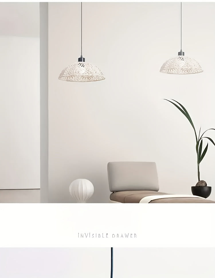 Bohemian Style Handwoven Rope Pendant Lampshade,Suitable for Bedroom、B & B、Hotel、Creative Lighting and Decoration