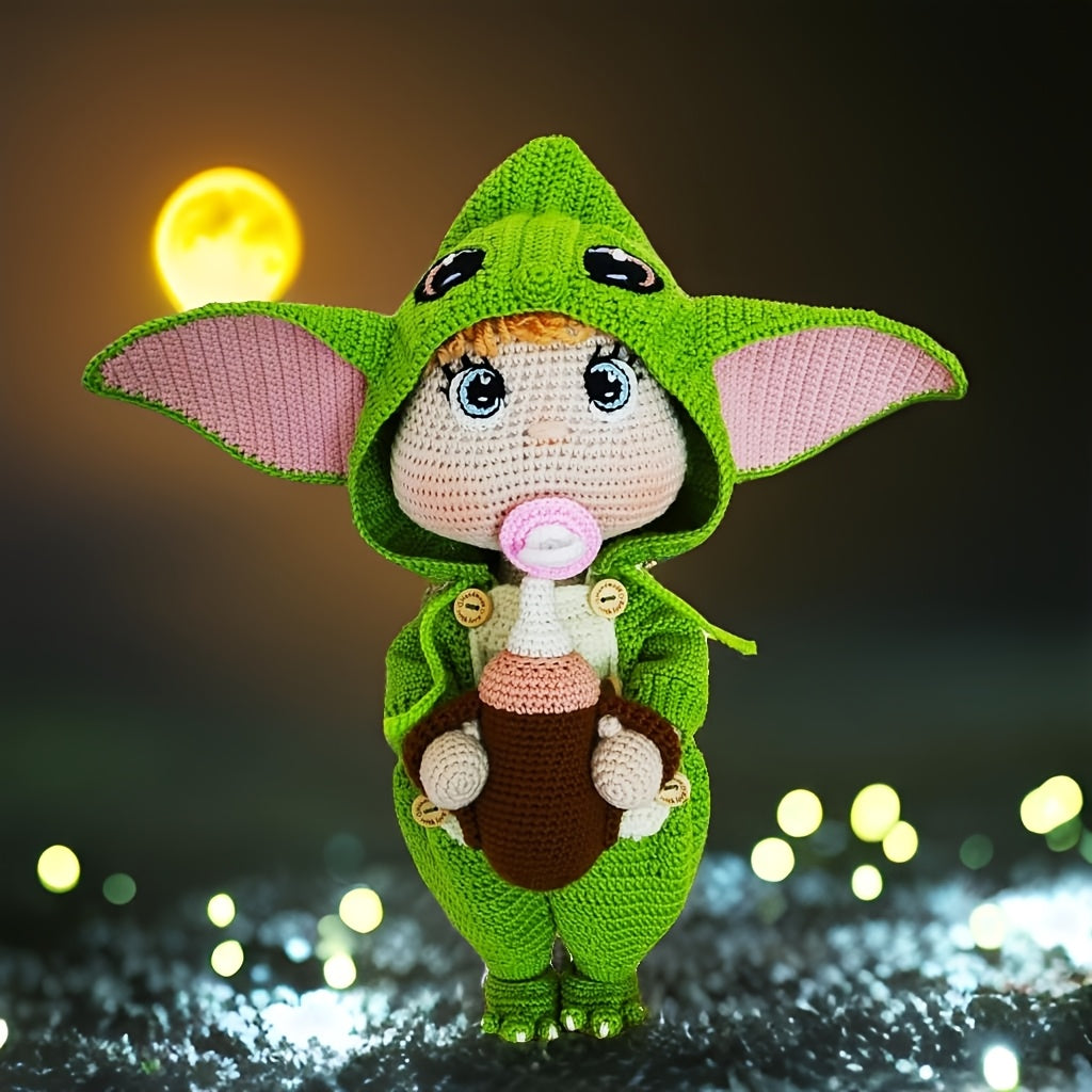 1Alien Beginner Crochet Kit,Crochet Kit for Adults,With Step-by-Step Textual Tutorial,DIY Adult Crafts,Birthday and holiday gifts,Cute and Fun Modern Home Decor Ornaments