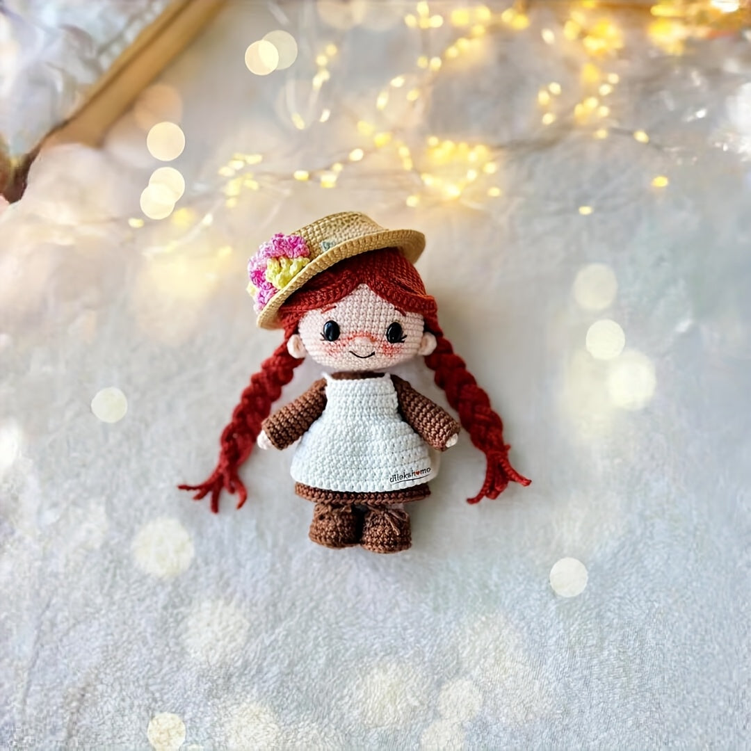 This Set1Set of Cute Green Roof Annie and Red Hair Twin Princesses Suitable for Little Princesses' DIY Outfits。It's a very interesting crochet kit for adults,Comes with Step-by-Step Video Tutorial,Suitable for experienced beginner crochet enthusiasts。 DIY