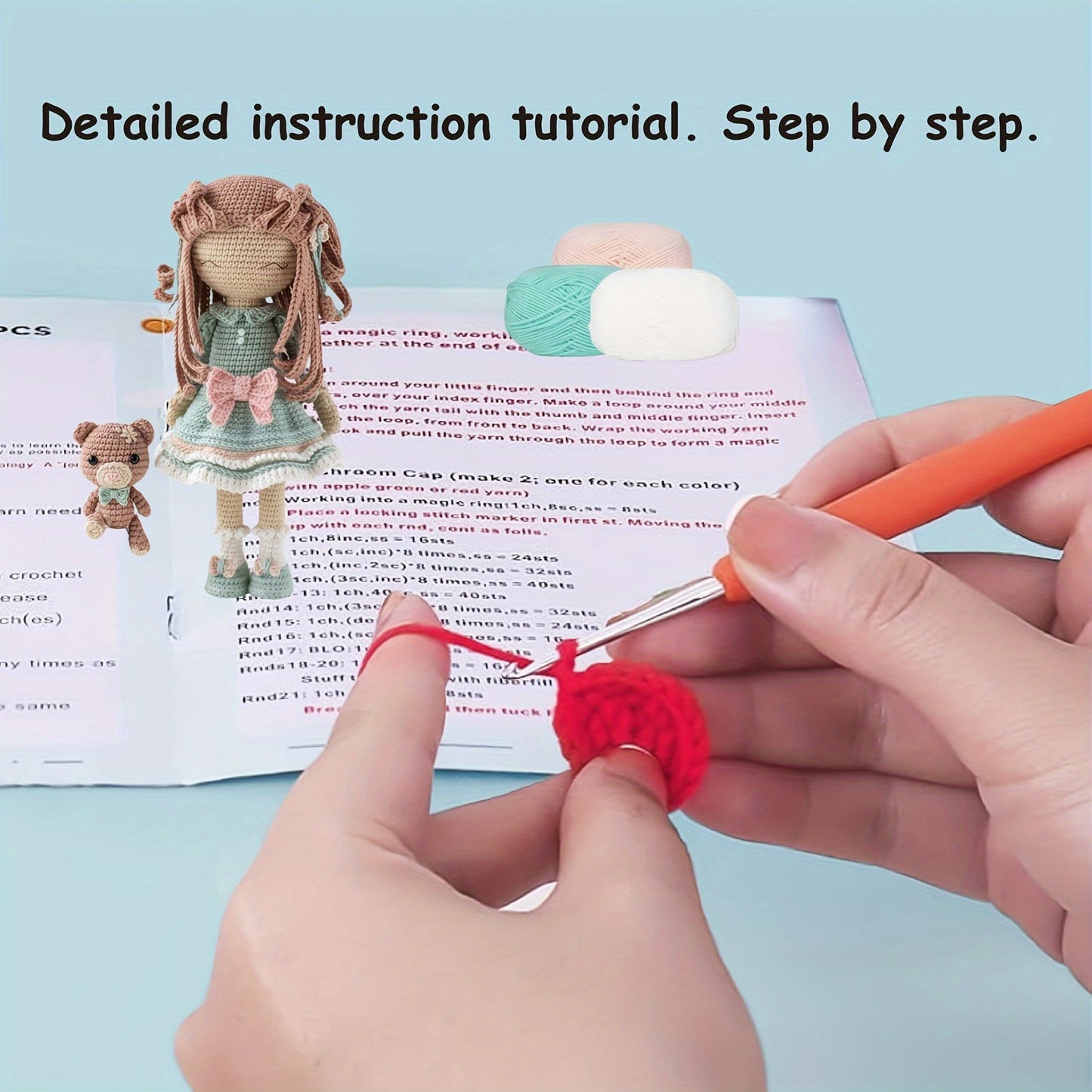 A set of Shirley girls DIY Woven Kit,Suitable for Beginners、Knitting Kit for Handcraft Enthusiasts,Birthday gift,Valentine's Day and other holiday gifts,It's a gift for family members、Friends、The best gift for a partner-Non-Finished Product