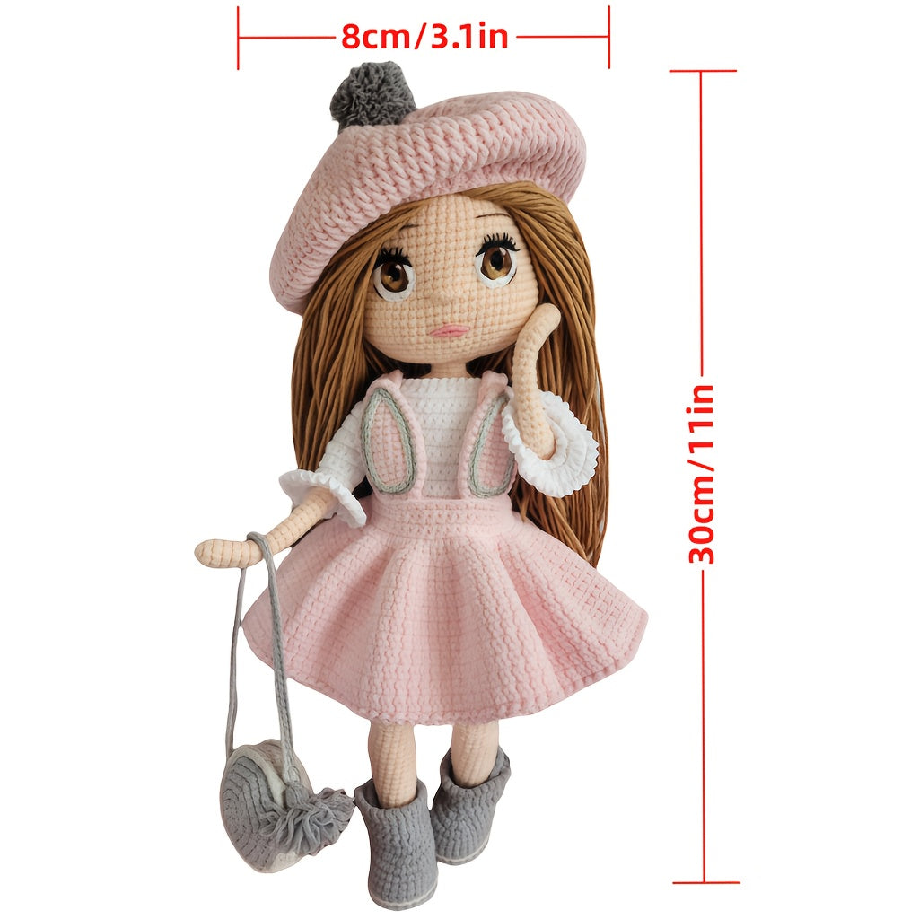 1 Set of Princess Beginner Crochet Kit, Adult Crochet Kit with Step-By-Step Text Tutorial, Urban Beauty DIY Adult Crafts, Birthday Holiday Gifts, Cute And Interesting Modern Home Decoration Ornaments