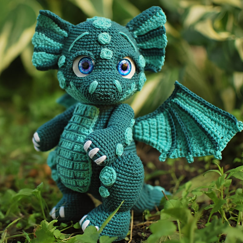 1 Set Beginner Animal Crochet Kit,Crochet Kit for Adults Beginners,With Step-by-Step Text Tutorial,Dragon DIY Knitting Kit,Cute and Funny Home Decorations,Birthday Valentine's Day Holiday Gifts