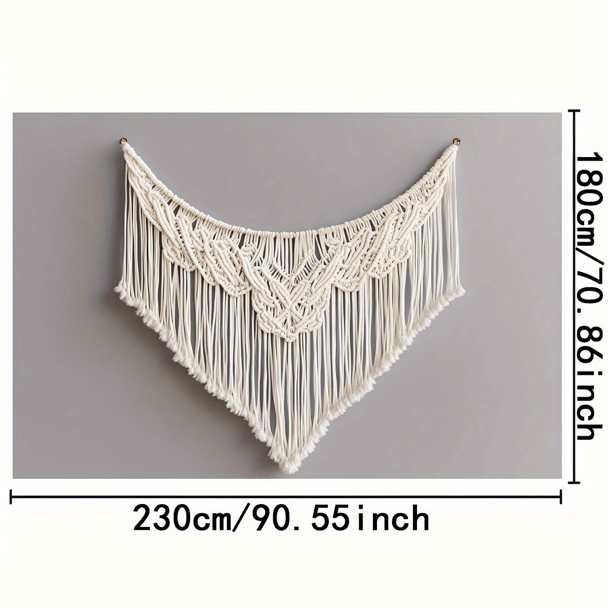 1pc Boho Macrame Wall-mounted Background,With intricate nodular tassels and elegant brick wall design - Polyester Material,Perfect for birthday parties、Outdoor Celebrations and Festivals - No Electricity Required,Holiday Decoration | Boho Chic Decoration