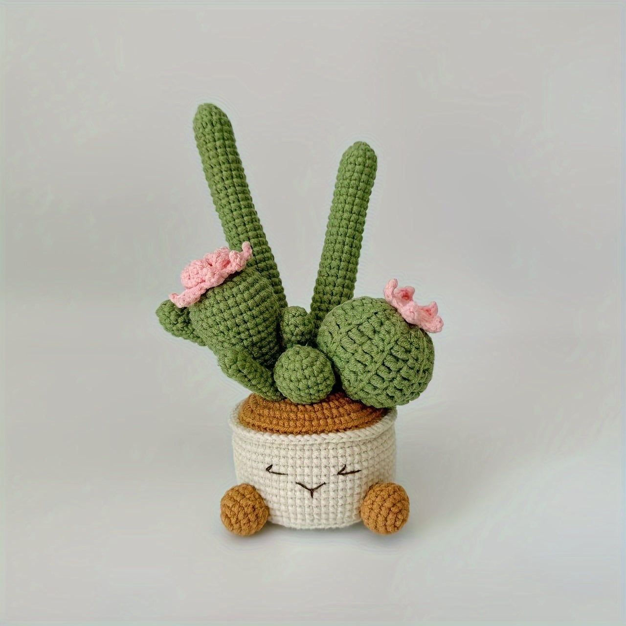 Hand Woven Cactus Artificial Plants with Container - Office Decoration Plush Hovosia,Desktop Bedroom Display - Very suitable for a new home,Christmas,Halloween,Hanukkah Festival,Thanksgiving Day,Mother's Day。