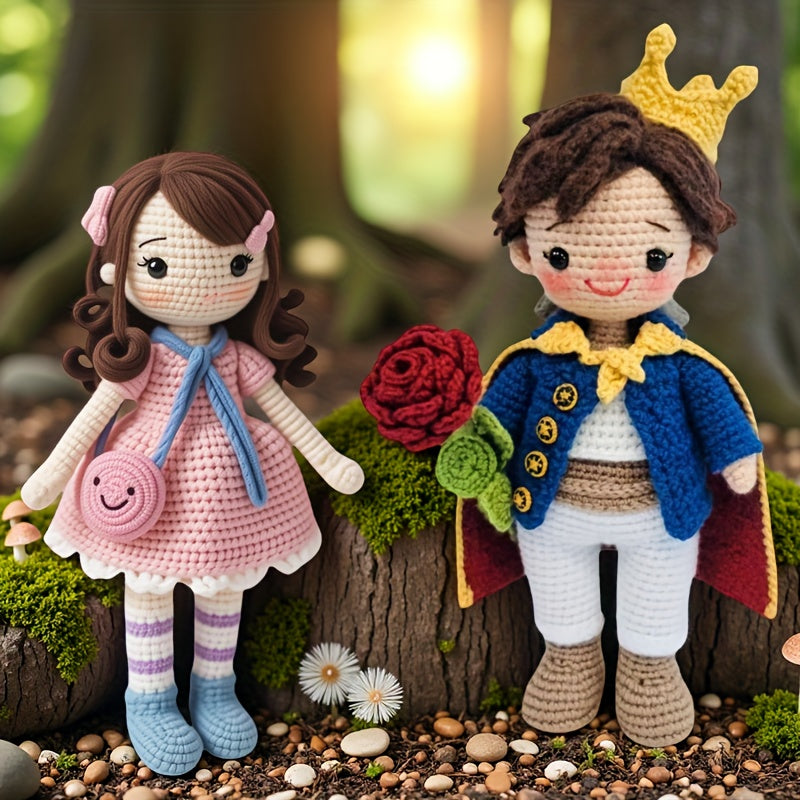 2pcs Crochet Set for Couples & English Teaching - DIY Handmade Table Decoration, Backpack Pendant, Ideal for Birthdays, Christmas & All-Year Gifts, Crochet Kits|Playful Design|Interactive Crafting, Crochet Accessorie