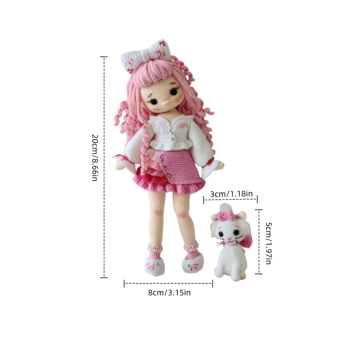 Beginner Crochet Kit - DIY Amigurumi DIY Kits,Features are princesses and cats,Including detailed PDF Guide - Year-round Fabric and Yarn Crochet Supplies - Perfect for adults - Perfect for decoration and holiday gifts