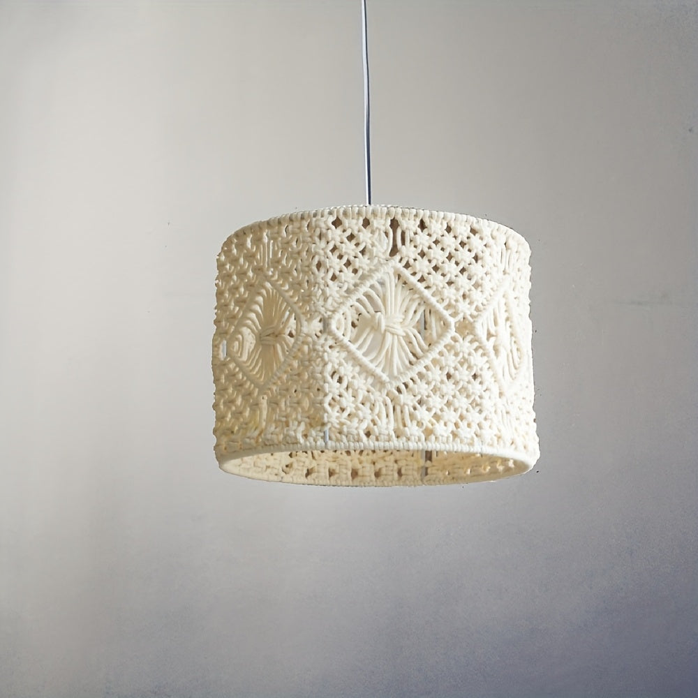 Bohemian Style Macrame Hand Woven Lampshade Home Decorative Handmade Lamp Shade