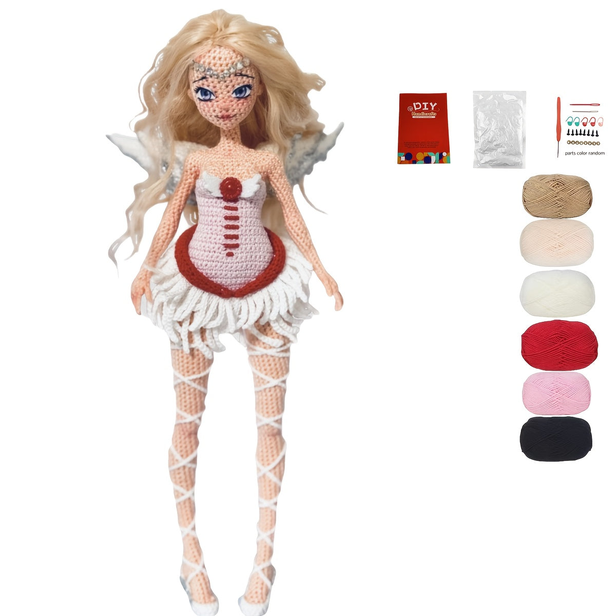 Princess Crochet Kit for Beginners,Adult Step-by-Step Tutorial Handicraft DIY Kit,Birthday and holiday gifts,Cute and Fun Modern Home Decor