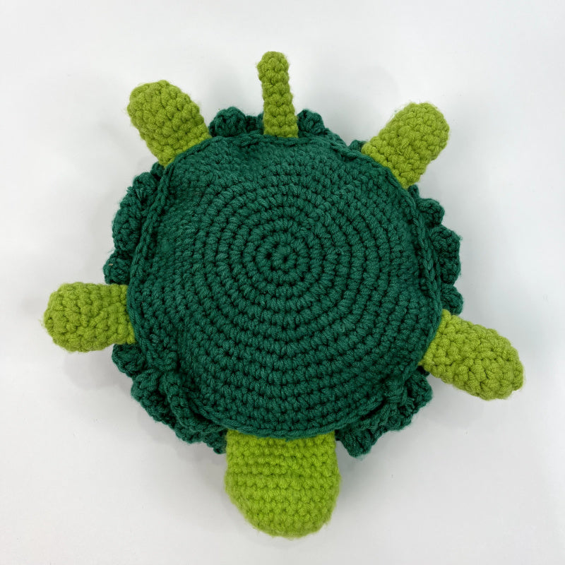 Customized products Handmade Crochet Cute Green Turtle Plush Toy Creative Plush Ornaments