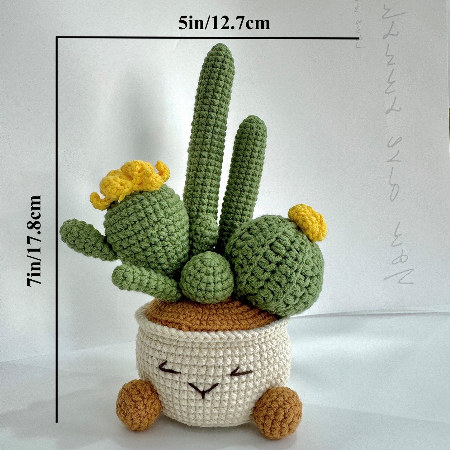 Hand Woven Cactus Artificial Plants with Container - Office Decoration Plush Hovosia,Desktop Bedroom Display - Very suitable for a new home,Christmas,Halloween,Hanukkah Festival,Thanksgiving Day,Mother's Day。