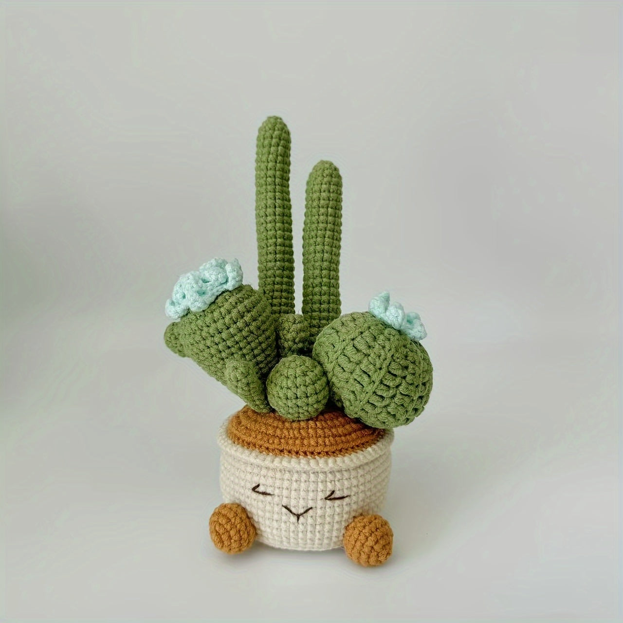 Hand Woven Cactus Artificial Plants with Container - Office Decoration Plush Hovosia,Desktop Bedroom Display - Very suitable for a new home,Christmas,Halloween,Hanukkah Festival,Thanksgiving Day,Mother's Day。