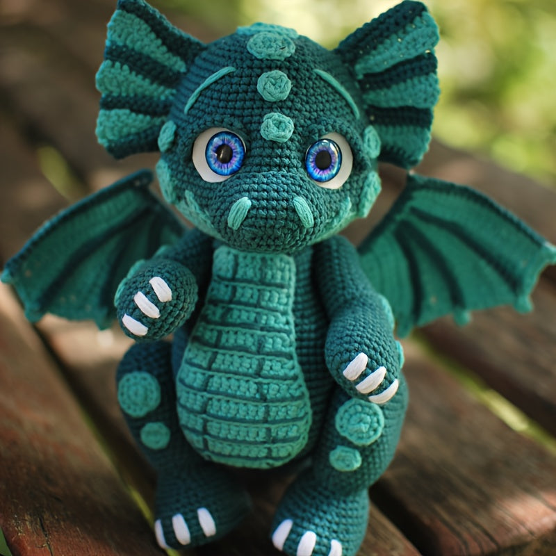 1 Set Beginner Animal Crochet Kit,Crochet Kit for Adults Beginners,With Step-by-Step Text Tutorial,Dragon DIY Knitting Kit,Cute and Funny Home Decorations,Birthday Valentine's Day Holiday Gifts