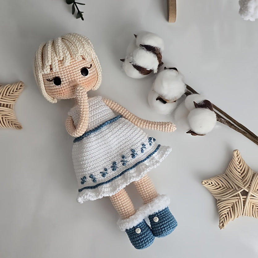 1 Set Princess Beginner Crochet Kit with Step-by-Step Text Tutorial - Adult DIY Crochet Doll, Cute Spring & Summer Home Decor, Ideal Birthday & Valentine'S Gift, All-Season Crafting, Seasonal Craft Kit|Playful Design|Detailed Instructions, Crochet Crafts
