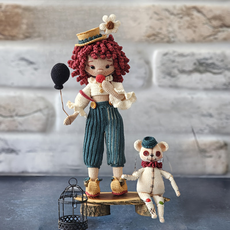 Suitable for experienced crochet crafters little boys and dolls DIY Crochet Kit,Includes complete handmade kit、Yarn and hook,Including crochet tutorial steps,It's the perfect home decor gift,It's also a delightful gift for handicraft enthusiasts,Christmas