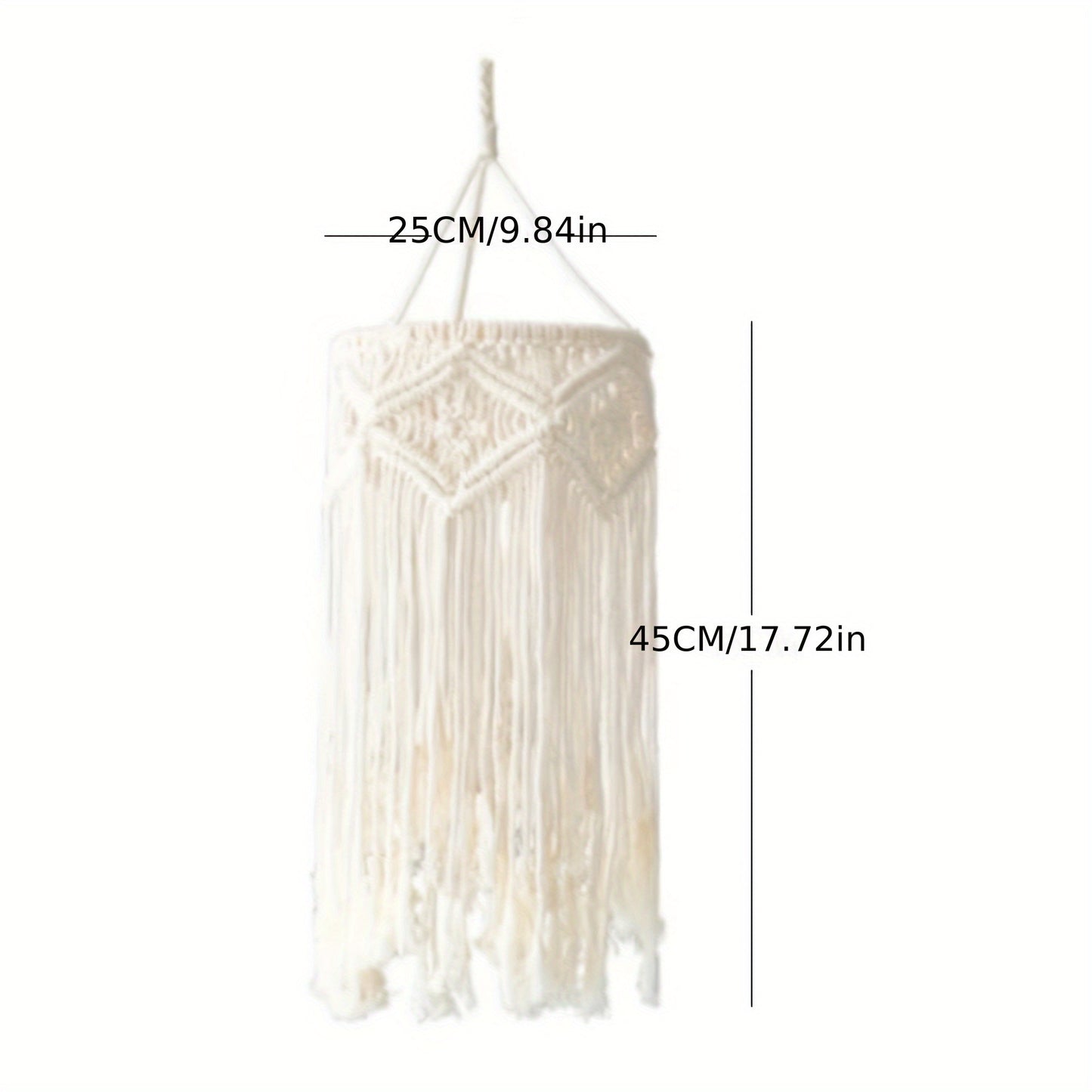 1Bohemian Style Handwoven Beaded Tassel Lampshade - White Blue Art Decorative Hanging Lampshade,Suitable for Living Room、Bedroom、Terrace Decoration(Bulb Not Included),Bedroom Ceiling Decoration | Tassel Decoration | Handicraft Quality,Room Decoration