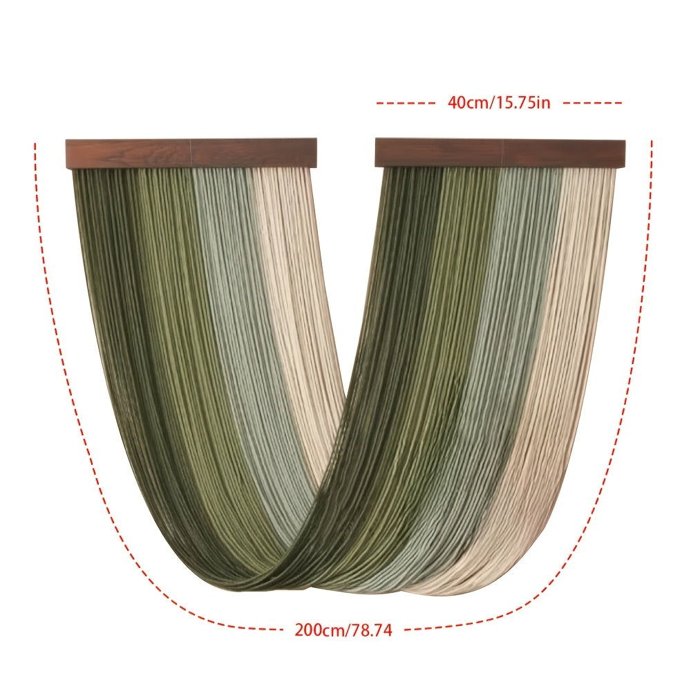1Pieces Macrame Wall Hanging Bohemian Style Wall Tassel Tapestry Handmade Wooden Tassel Background Wall Hanging Decoration That Flutters with the Wind Living Room Bedroom Office Wall Tapestry
