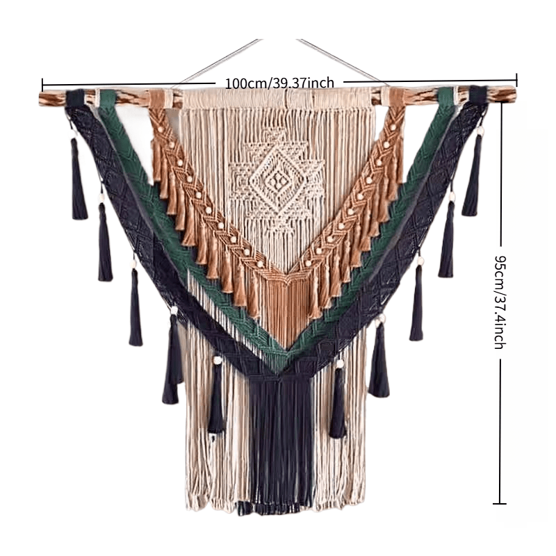 Beautiful Ethnic Exotic Handwoven Tapestry,For TV background and bedroom decoration——Embrace Nordic Soft Style in Your Space