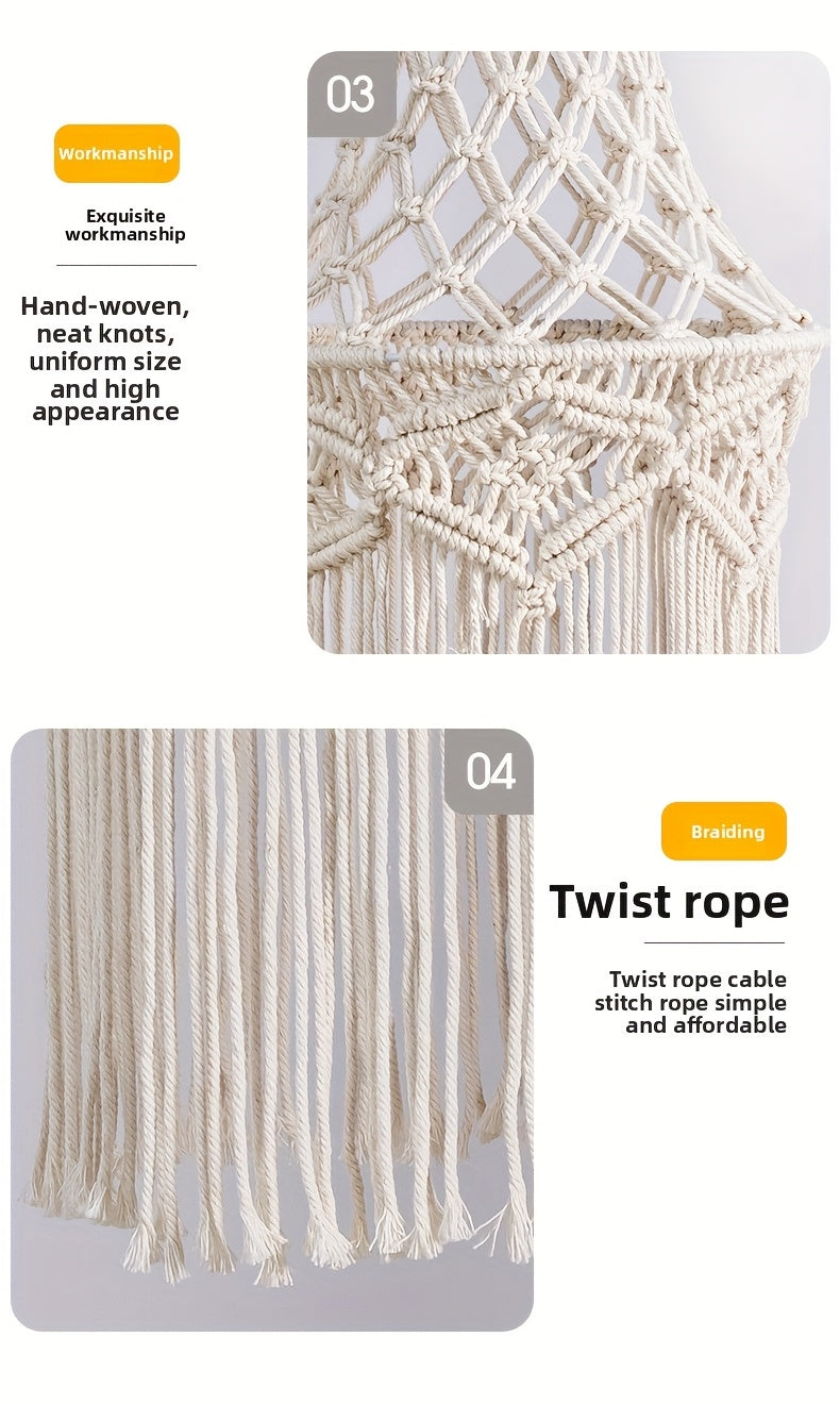 1Bohemian Style Handwoven Geometric Pattern Lampshade - Rectangular Fabric Lampshade with Tassel Trim,Suitable for Living Room、Bedroom、Office Art Decoration(Does not include lamp body),Cozy Room Decoration,Craftsmanship