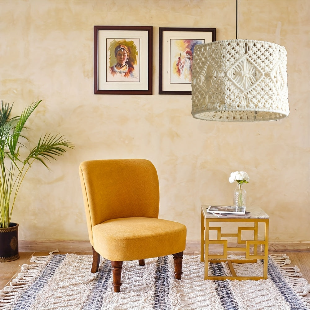 Bohemian Style Macrame Hand Woven Lampshade Home Decorative Handmade Lamp Shade