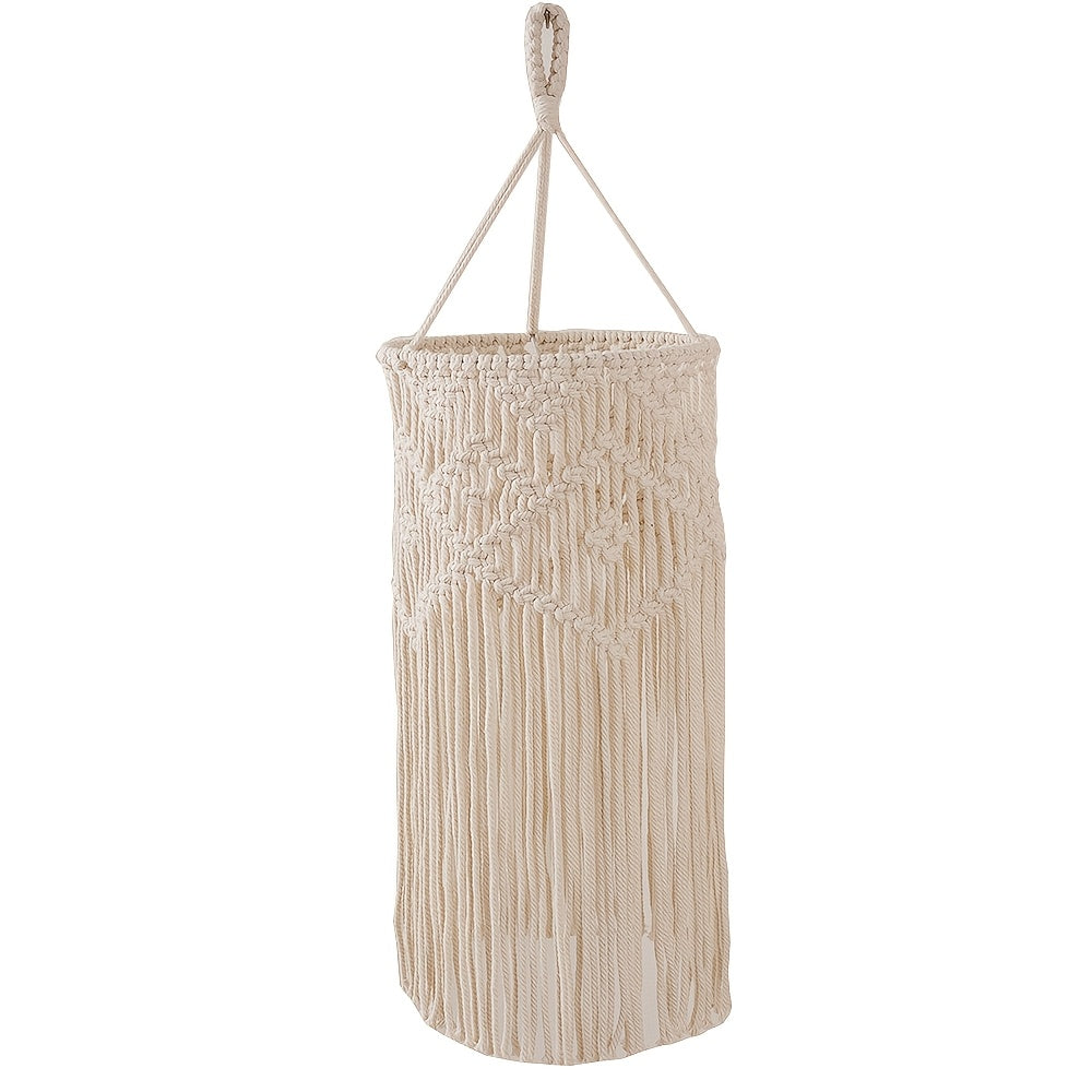 1Bohemian Art Decor Handwoven Tassel Hanging Lampshade,Decorative Pendant Lampshade - Cloth,No need to control,No Power Or Battery Required(Lamps not included)