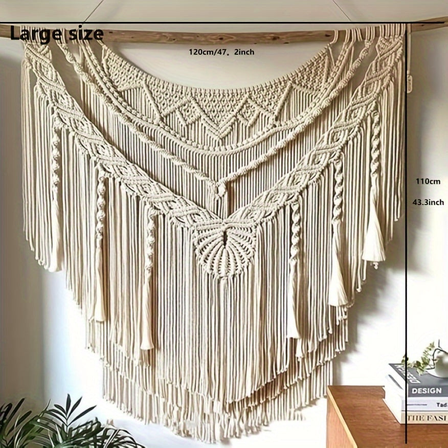 1Pieces Handwoven Bohemian Wall Decoration for Homestay Hotel Background Simple Hanging Cloth Hanging Decoration Cotton Rope Wall Hanging