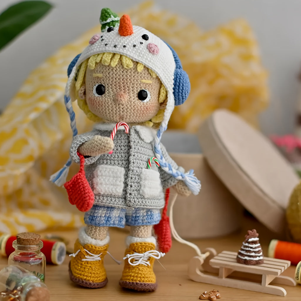 Snowman Knight DIY Crochet Kit,A product suitable for beginners、For Handicraft Enthusiasts diy Woven Kit,,Cute and Fun Furniture Decorations,It's a suitable gift for birthdays and other holidays,It's a gift for family members,A great product from a friend