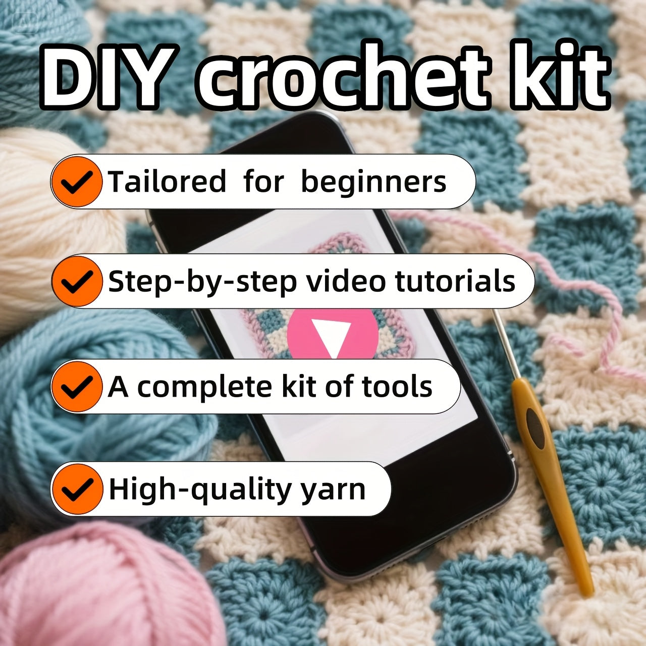 3Set of Frog Friends Crochet Hooks DIY Material Package - Handmade Ingredients - High-quality cables suitable for all seasons,Includes English Tutorial - Best Gift for Christmas and Valentine's Day Complete Crochet Hook Tool Set - Unfinished product