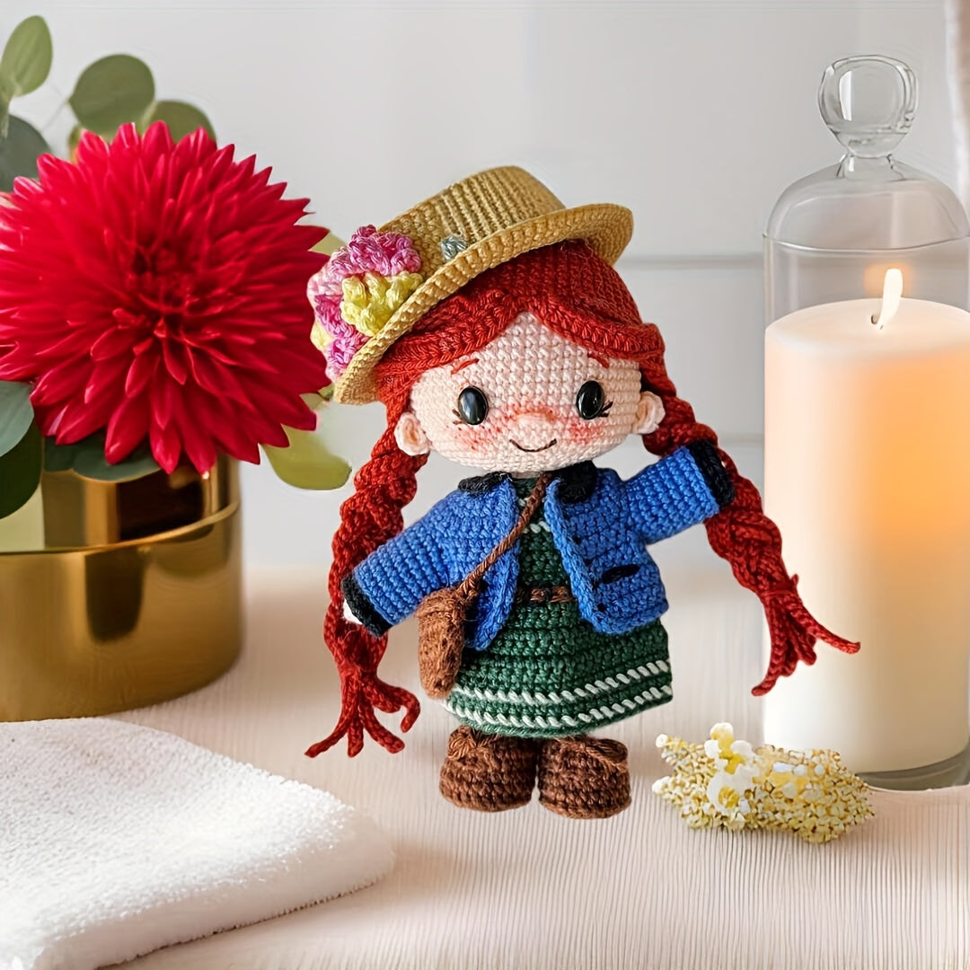 This Set1Set of Cute Green Roof Annie and Red Hair Twin Princesses Suitable for Little Princesses' DIY Outfits。It's a very interesting crochet kit for adults,Comes with Step-by-Step Video Tutorial,Suitable for experienced beginner crochet enthusiasts。 DIY