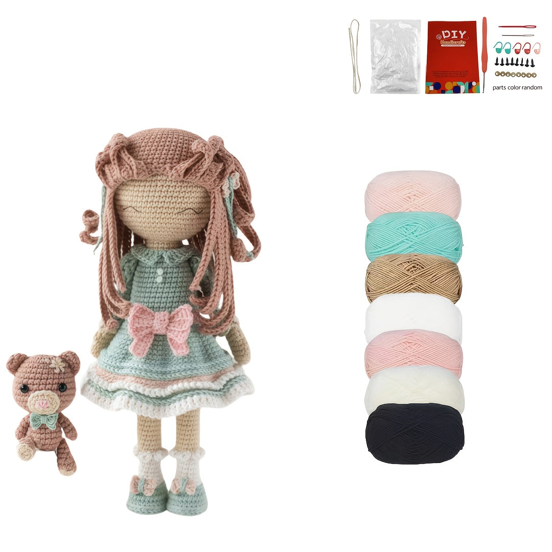 A set of Shirley girls DIY Woven Kit,Suitable for Beginners、Knitting Kit for Handcraft Enthusiasts,Birthday gift,Valentine's Day and other holiday gifts,It's a gift for family members、Friends、The best gift for a partner-Non-Finished Product