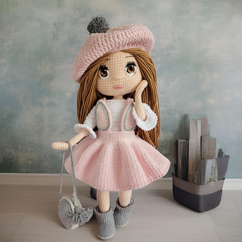 1 Set of Princess Beginner Crochet Kit, Adult Crochet Kit with Step-By-Step Text Tutorial, Urban Beauty DIY Adult Crafts, Birthday Holiday Gifts, Cute And Interesting Modern Home Decoration Ornaments