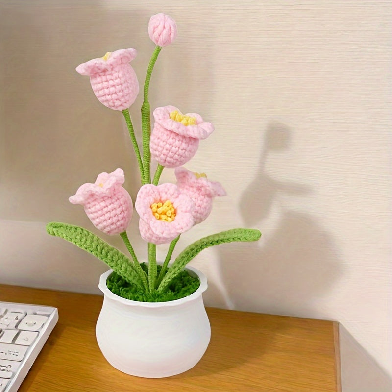 Handwoven Iron Wire Lotus Flower Pot:Modern Style,Multiple Flowers,Suitable for Families、Office、Desktop、Desk、Wedding、Birthday、Holiday Decoration