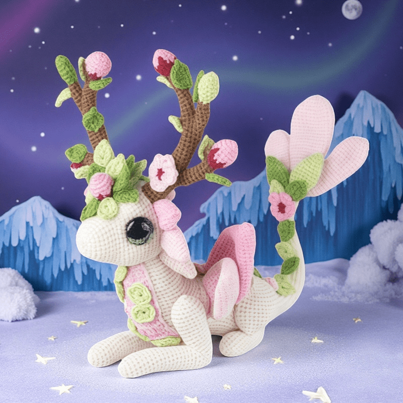 LMH Beginner and Intermediate Crochet Kit - Contains yarn、Hook and Step-by-Step Video Tutorial - 1Plum Blossom White Dragon Crochet Hook Set