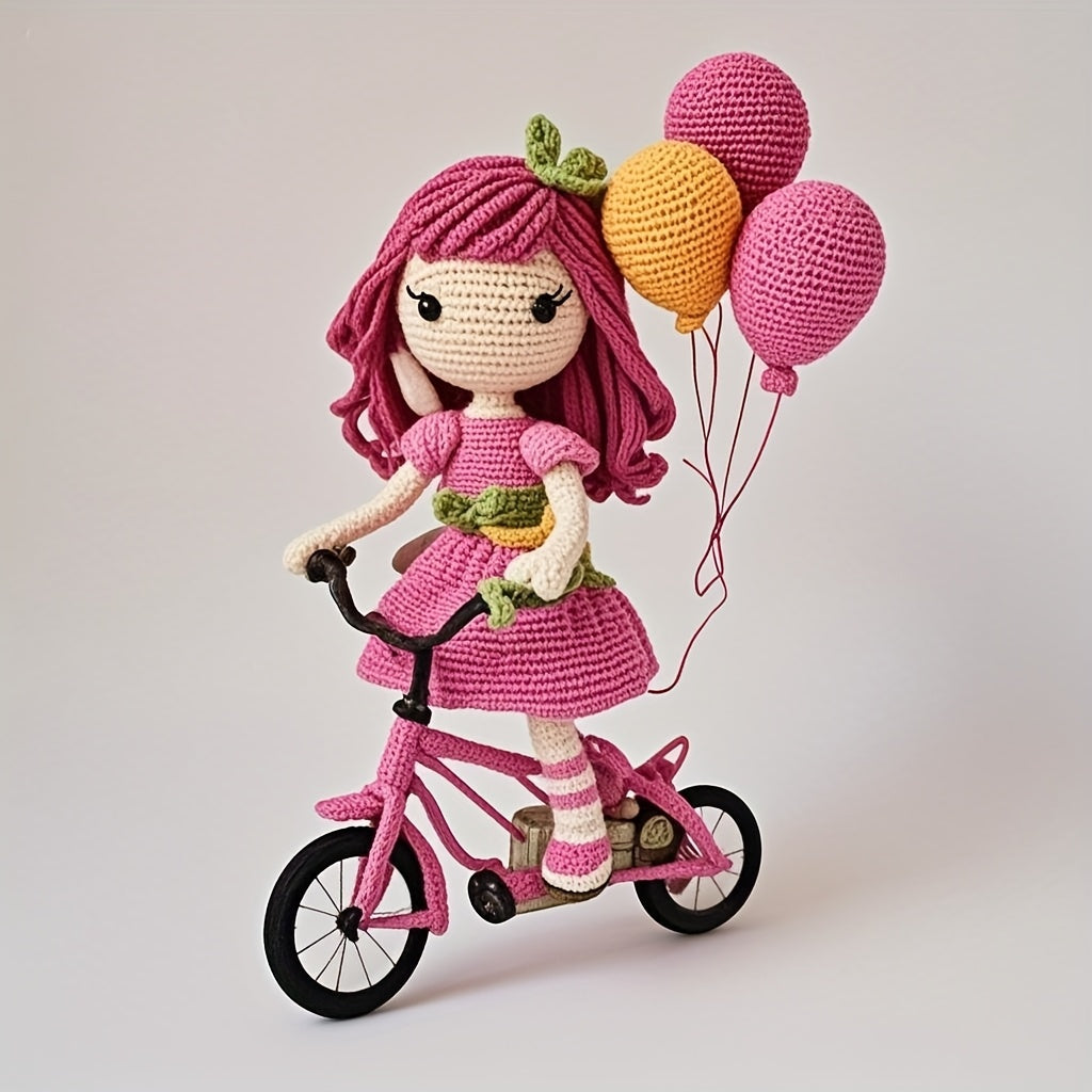 1 Set Princess Beginner Crochet Kit with Step-by-Step Text Tutorial - Strawberry Girl DIY Knitting Set, Adorable Spring & Summer Home Decor, Ideal for Birthdays & Valentine'S Gifts, All Seasons Fabric Craft, Birthday Gift|Playful Design|Detailed Instructi